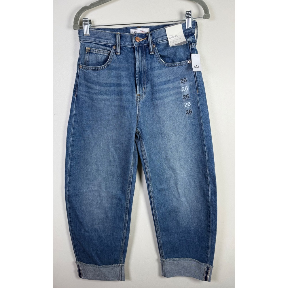 Gap High Rise Barrel Jeans NWT Size 26 / 2R